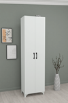 Bofigo 8 Shelves and 2 Doors Multi-Purpose Wardrobe White