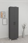 Bofigo 8 Shelves and 2 Doors Multi-Purpose Wardrobe Anthracite